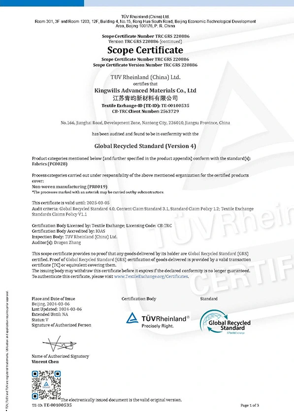 GRS Certifications
